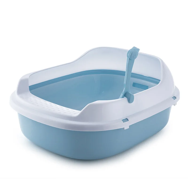 

Pet Cat Toilet Double Deck Litter Box Tray With Shovel Scoop