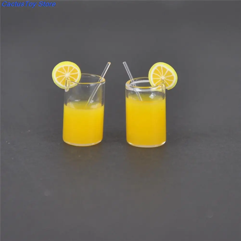 Boisson miniature en résine, accessoire pour maison de poupée, mini décoration limonade, thé glacé et lait, échelle 1/12 ème, idée cadeau,