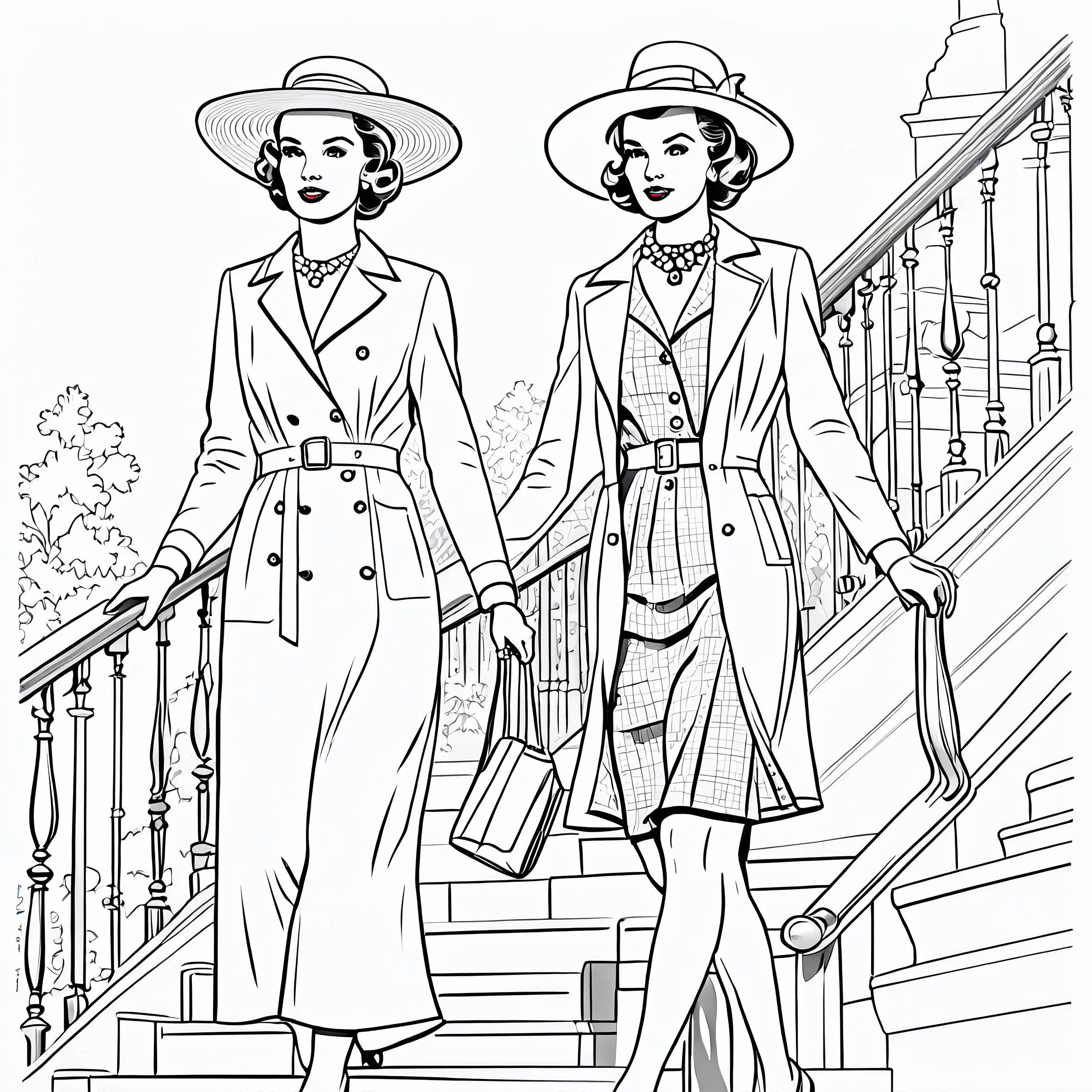 1 PC 26 Pages Retro Fashion Coloring Book Artistic & Creative Expression Perfect for Relaxation for Teens Adults Perfect Gift image 4