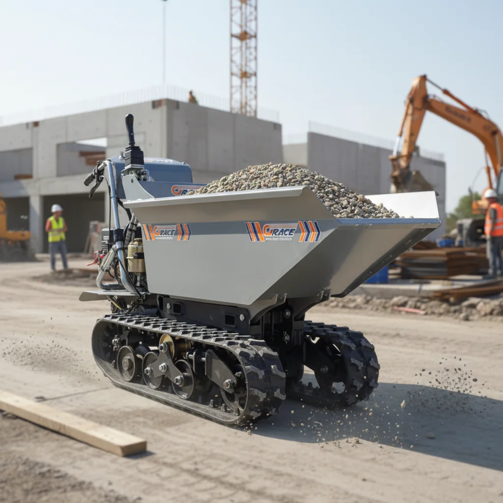 

Customize RC Tracked Mini Dumper 1000kg Hydraulic Crawler Tipper For Farm