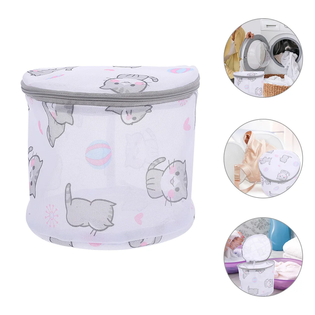 

Japanese-style Grey Mesh Laundry Bag for Delicates Underwear Bras Washing Machine Fine Material Travel Size Storage