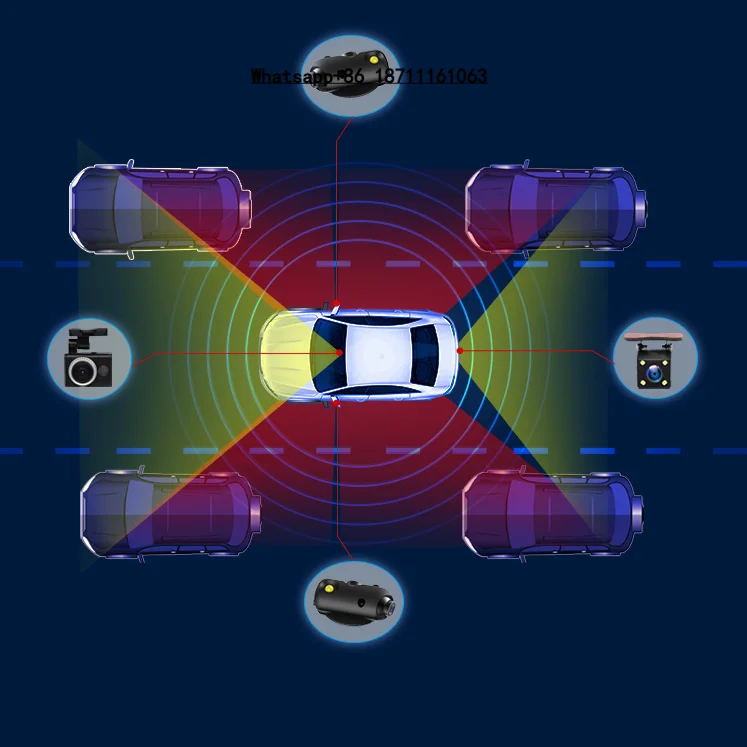 6 HD Car Kits Side View Rear View Blind Spot System for Trucks & RVs