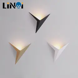 Creative Triangle Wall Lamp Nordic Led Wall Light Living Room Background Bedside Lamps Stairs Indoor Wall Sconce Lighting