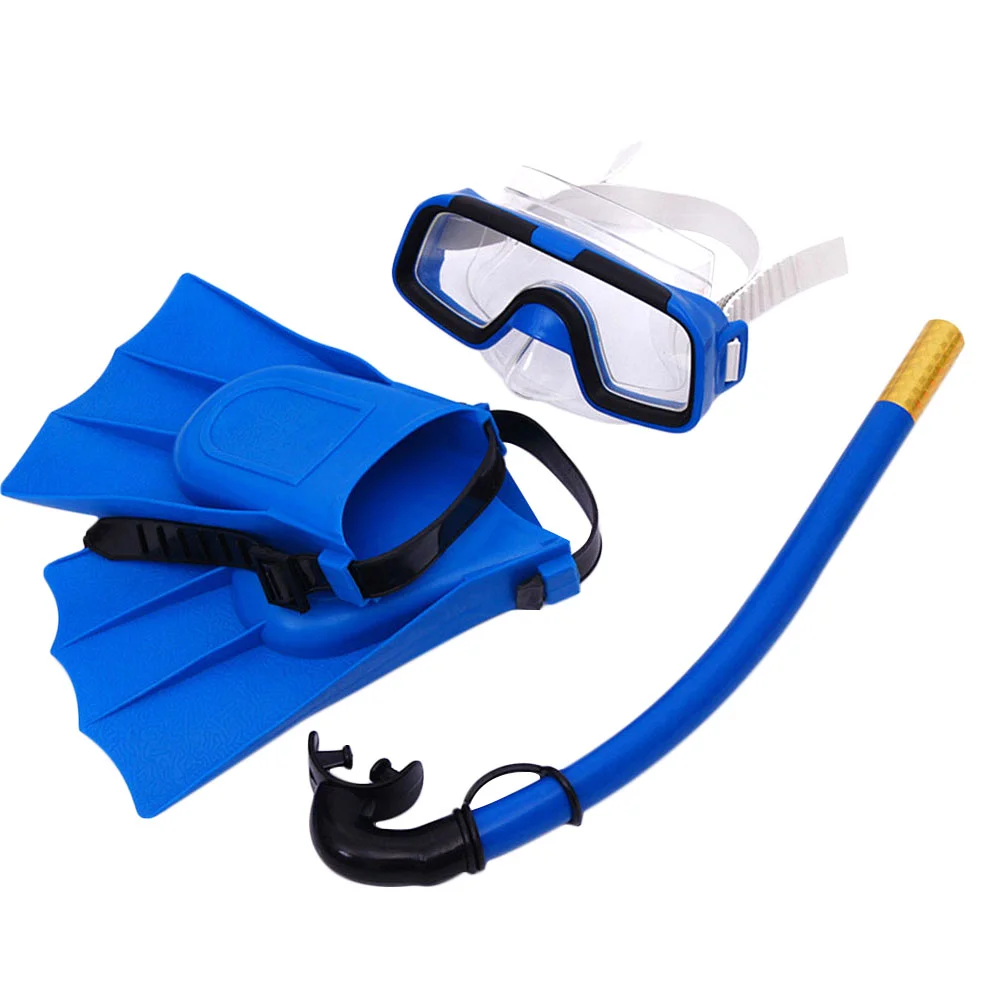 

Children Diving Glasses Scuba Snorkeling Set Outdoor Snorkel Breathing Tube Silicone Swimming Flippers Underwater Diving Mask