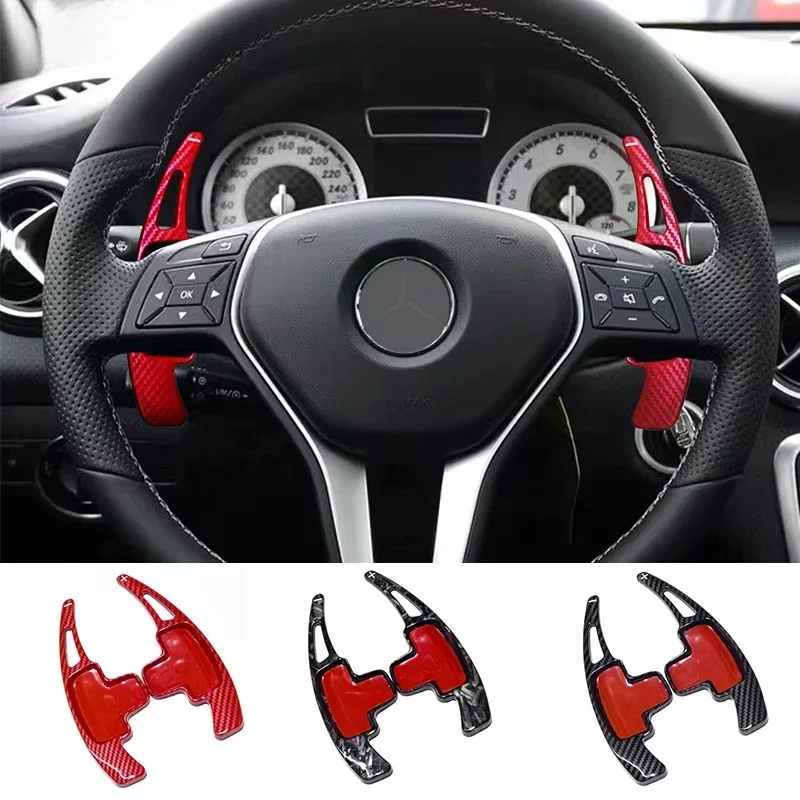 

For Mercedes Benz A B E M Class w204 w212 GLK CLA GLA Car Steering Wheel Paddle Shift Extension Shifters DSG Car Sticker styling