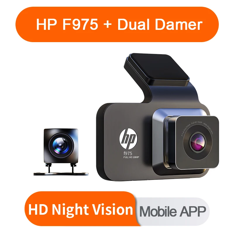HP F975 1080P dash cam Auto Recorder HD Nachtzicht Auto camera WiFi Auto Loop Video Parking Monitor dash am auto DVR Video