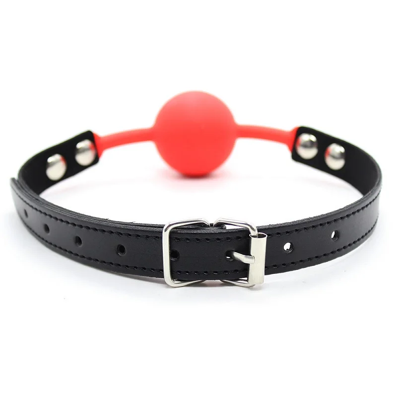 SM silicone gag solid mouth ball alternative bondage flirting saliva ball set-up dog slave silicone gag ball with lock sex toys