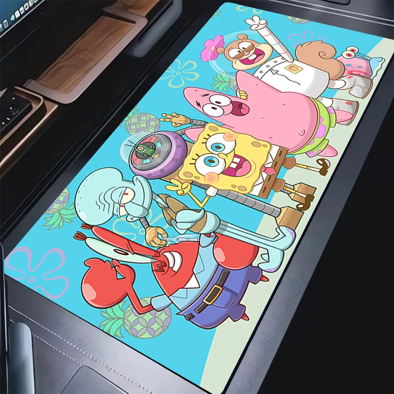

Mouse Pads Cute Computer Anime S-spongeBob Mausepad Laptop Cartoon S-squarePants Desk Mat Kawaii Cushion Office Accessories Rug