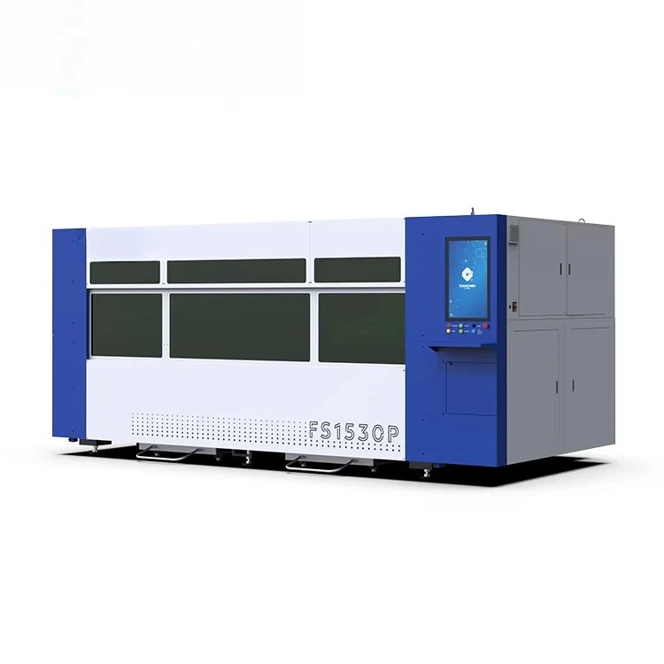 Single or Dual Platform Accuracy Enclosed High Precision 3015 6Kw Cnc Axis Cutter Metal Full Enclose FiberCutting Machine