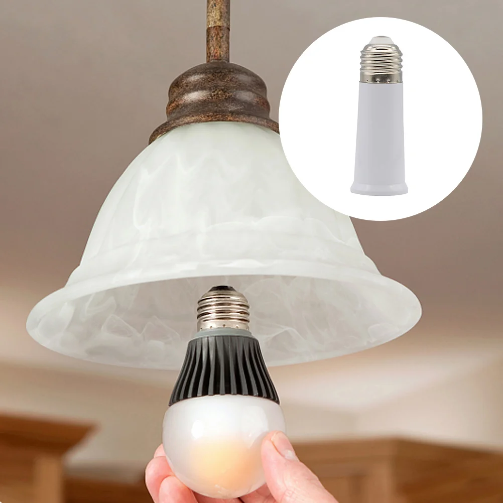 

10Pcs E27 Bulb Socket Extender 95mm Premium Light Socket Extension Recessed Light Converter Base for Household Lighting