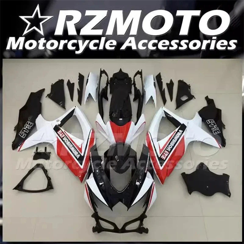 4Gifts New ABS Motorcycle Fairings Kit Fit For SUZUKI GSX-R 600 750 K8 2008 2009 2010 08 09 10 Bodywork Set Red White Black