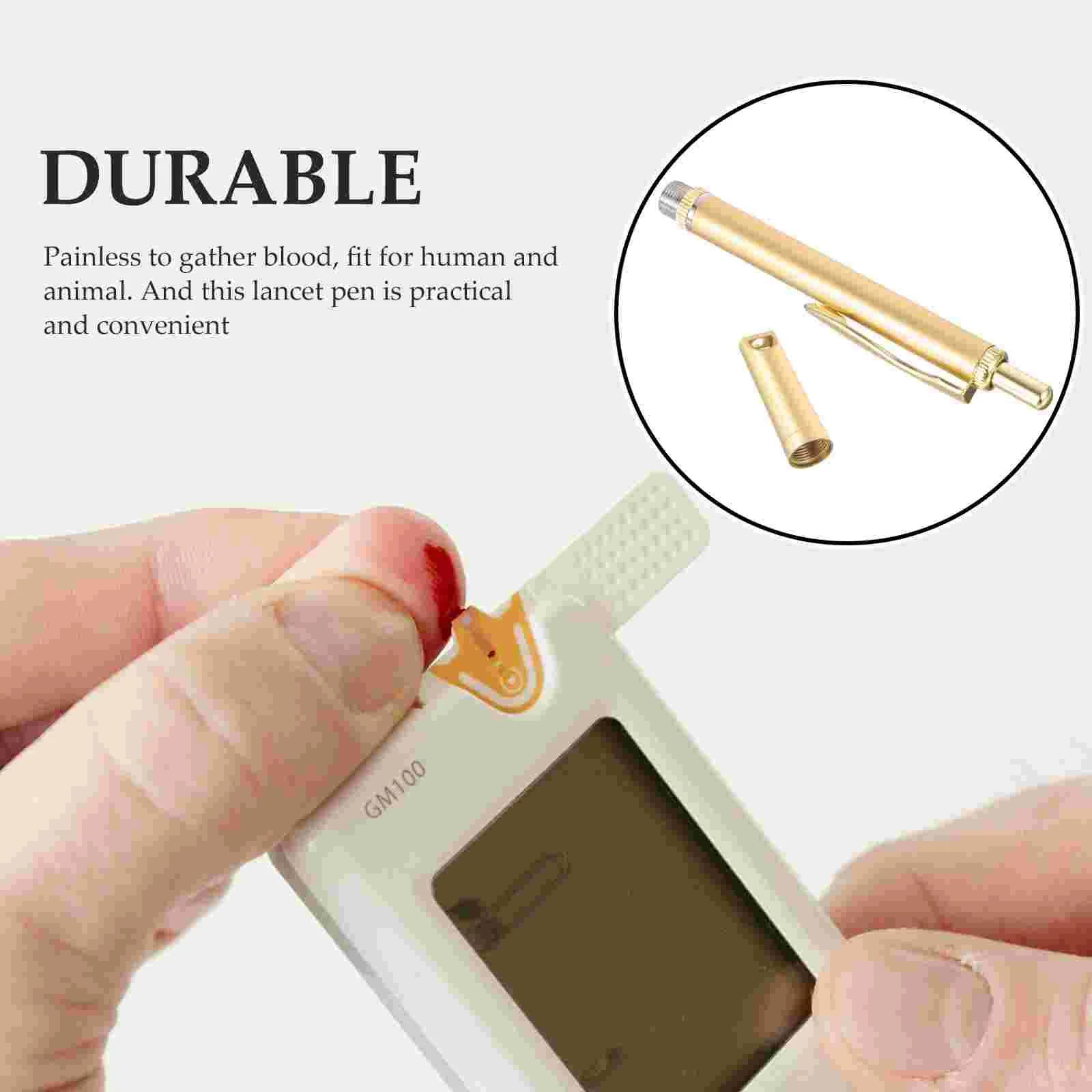 Lancet Stainless Lancing Device Blood Pen Push Type Portable Tool Copper Professional Chinese Traditional Medicine