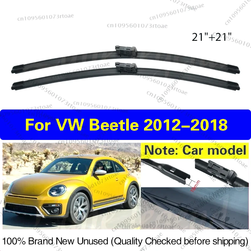 

For Volkswagen VW Beetle New Beetle 2012 - 2018 2017 Car Wiper Blade Front Windscreen Windshield Wipers 21"+21" Car Accessories