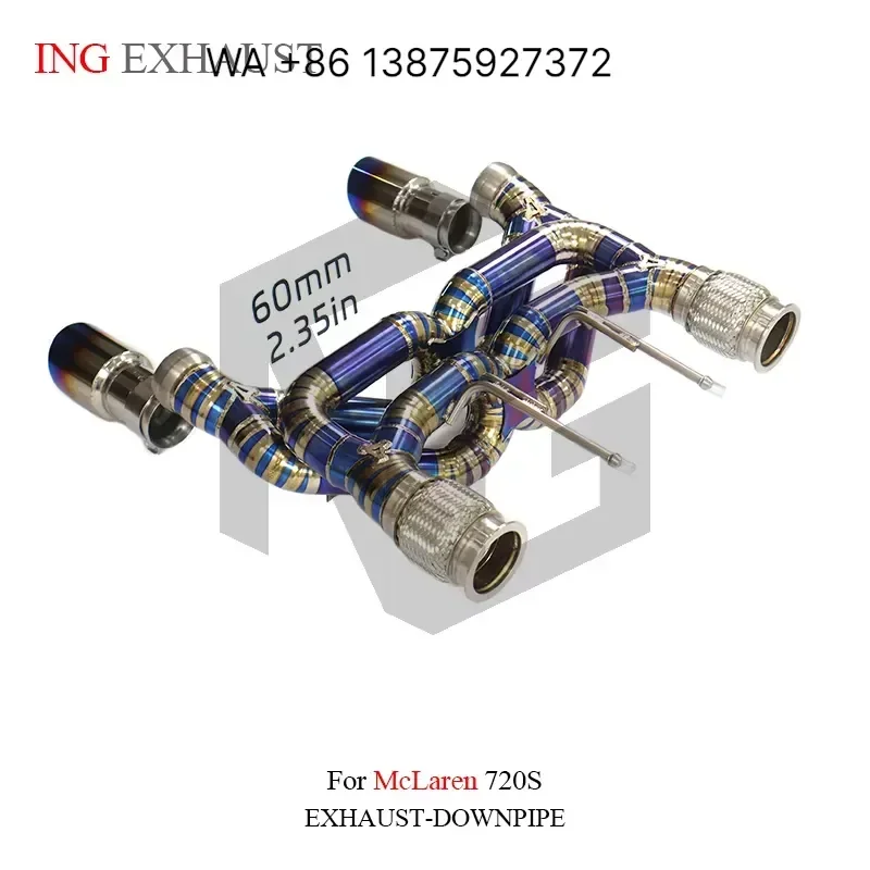 Wmwmnu for 720S 4.0T Catback Exhaust Titanium Pipes New Dual X-Pipe Design Auto Performance Parts 720S Exhaust System