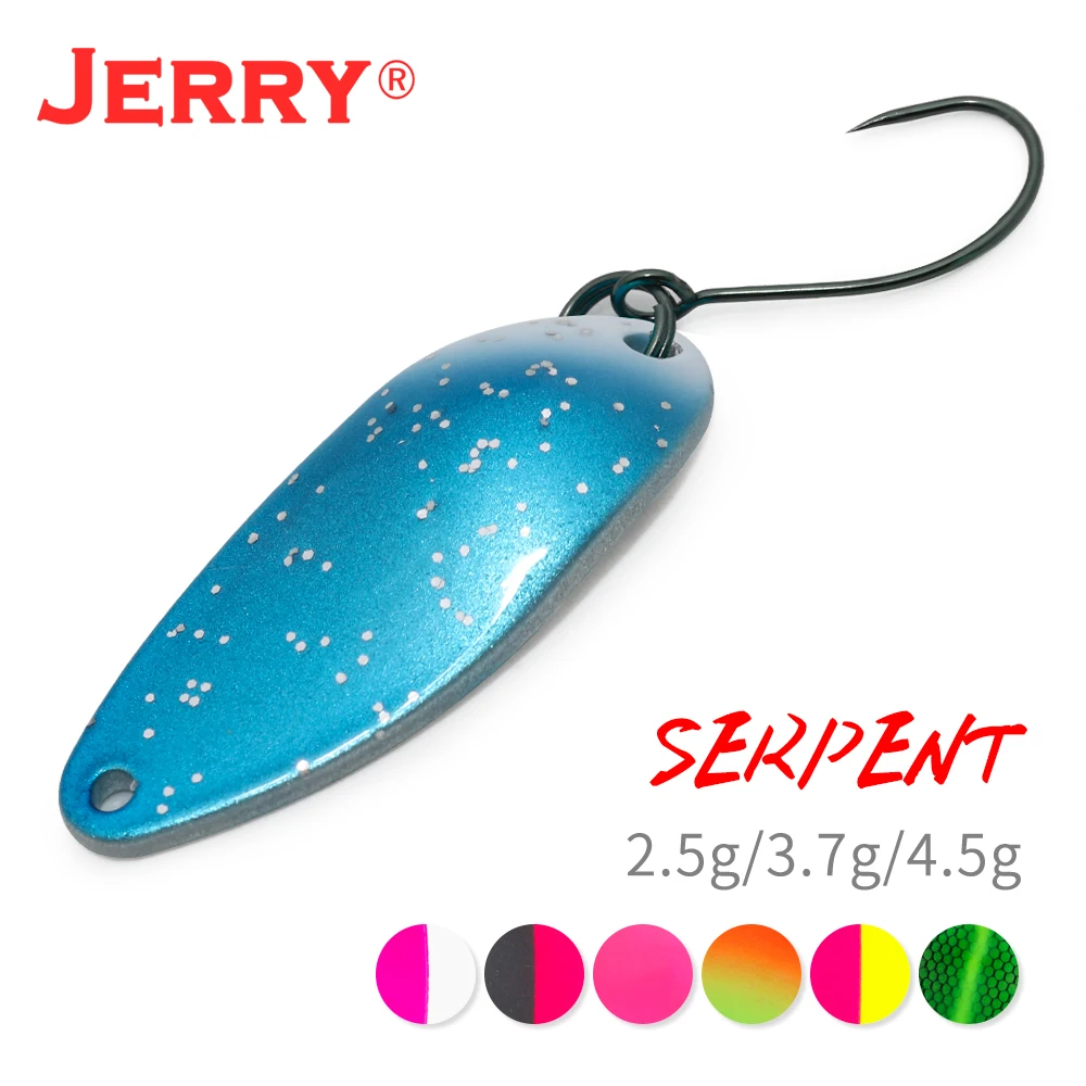 Jerry Serpent Micro Fishing Spoons 2,5g 3,7g 4,5g Brass Wobbler Lake Area Trout Chub Perch Metal Lures Baubles