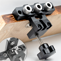 GanWei Adjustable Doweling Jig Woodworking Pocket 3 in 1 Hole JigBushes Drilling Guide Locator Puncher Tools Dowel Jig Set A HOT