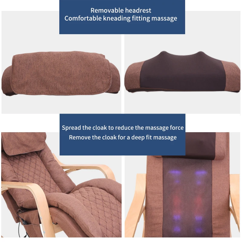 Electric Multifunctional Kneading Vibration Heated Massage Chair Rocking Full Body Massager Recliner Leisure Sofa Relief Fatigue