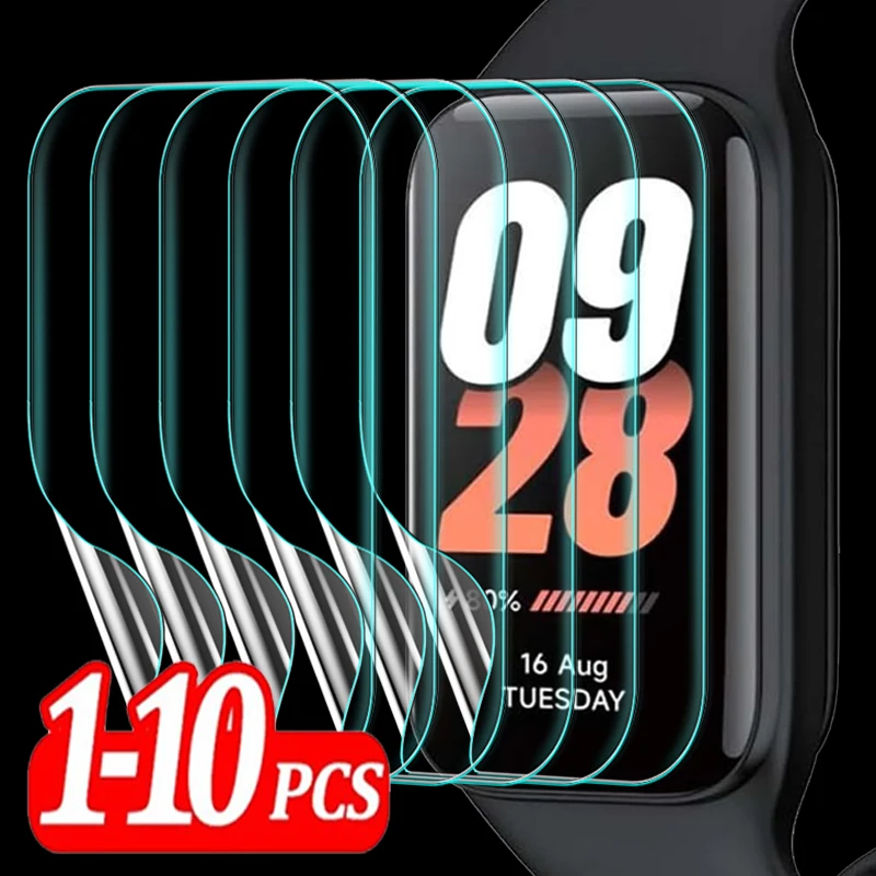 Full Coverage Screen Protectors For Xiaomi Band 8 Active Smartwatch Clear Anti-scratch Hydrogel Films For Miband 8 Active