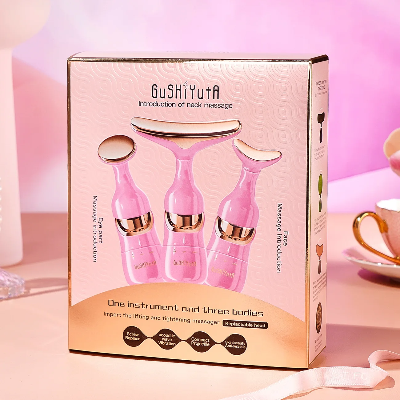 เครื่องนวดคอและใบหน้า Sonic 3-in-1 – ยกกระชับ และลดริ้วรอย |   เครื่องนวดและอุปกรณ์ความงามสําหรับใช้ในบ้าน