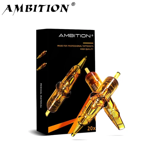 Cartucho de tatuaje Ambition Glory, aguja mezclada de 0,25mm, 0,3mm, 0,35mm, sombreador de revestimiento redondo, agujas de tatuaje Magnum 1rl 3rl 5rl 7rm 9rm 13rm