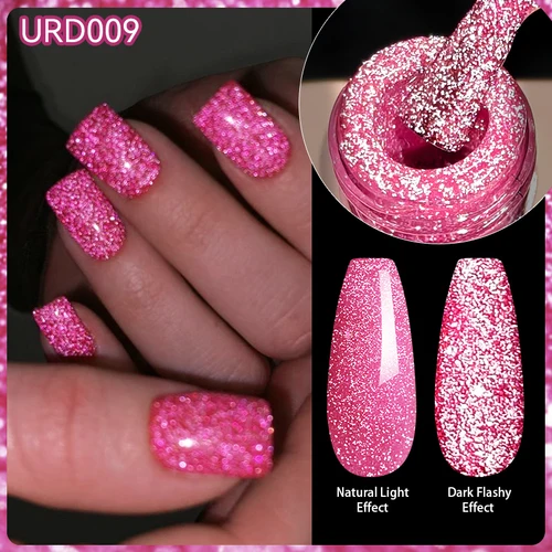 Imagen 2 del producto UR SUGAR-esmalte de uñas en Gel reflectante fluorescente, 15ml, efecto Flash, brillo, neón, remojo, Gel UV, manicura, arte de uñas de Halloween