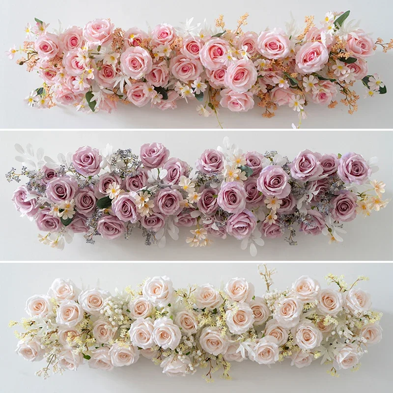 

Wedding flower row floral arch wedding background decoration auditorium storefront opening arrangement wall wrought iron