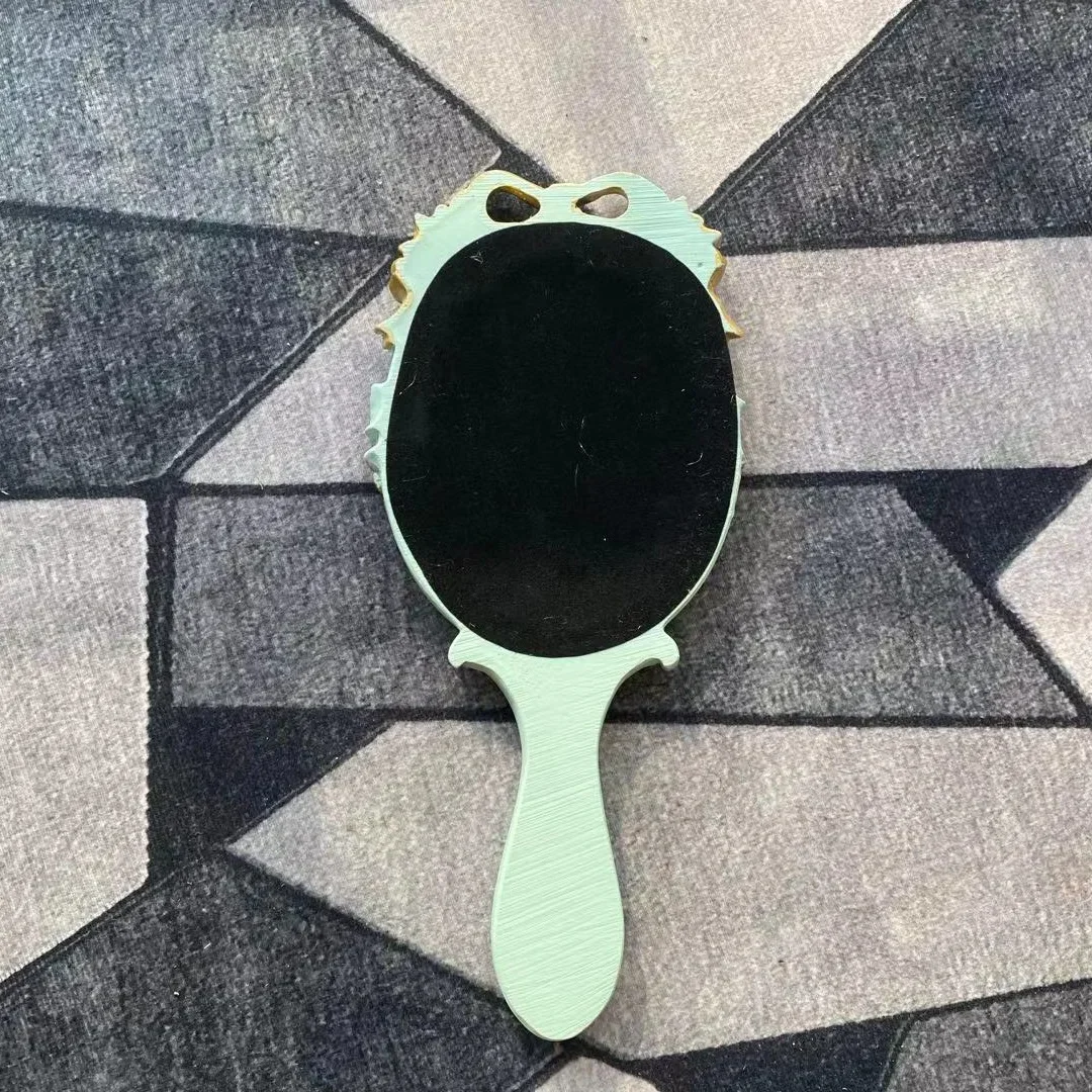 Miroir rétro européen avec poignée pour femme, miroir de maquillage portable, appareil photo de forme nar, miroirs dorés baroques antiques