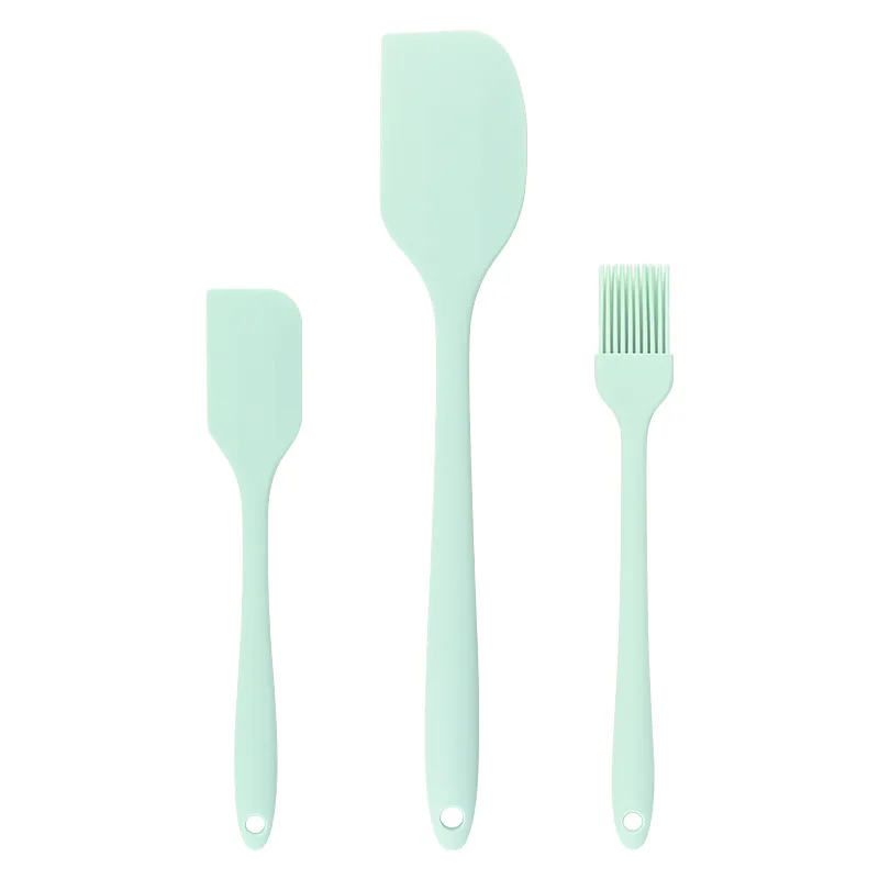 3 piece kitchen baking set all in one silicone spatula oil brush baking butter spatula single cake scraper baking tool