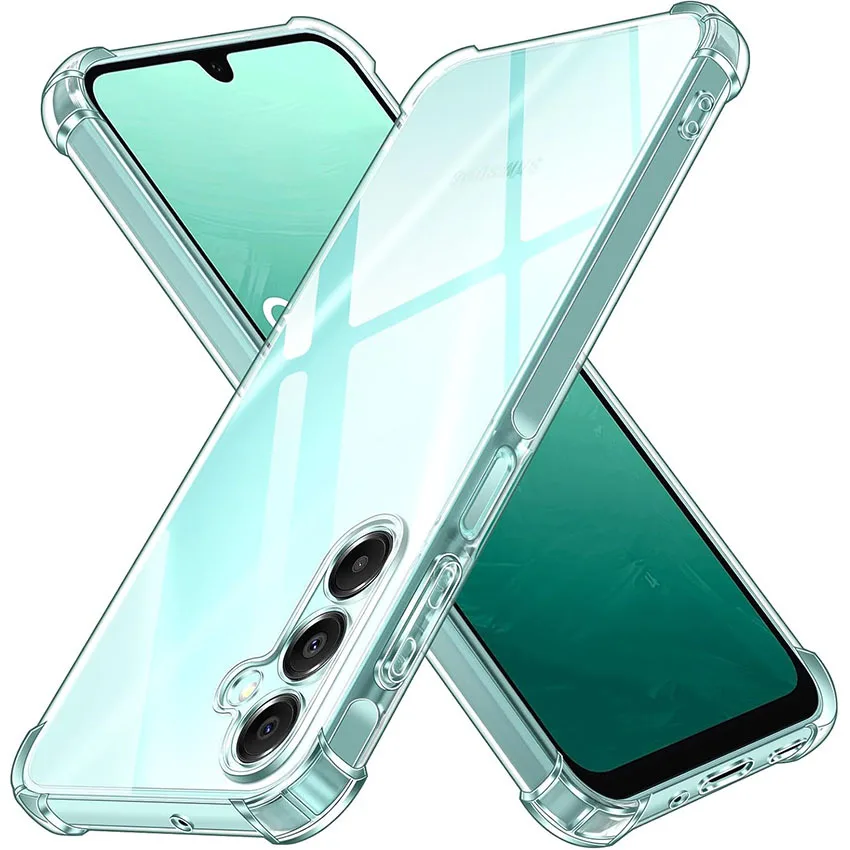 A06 A16 A26 A36 A56 Shockproof Clear Silicone Soft Case For Samsung Galaxy S24 S25 Ultra Plus 5G A05 A05S A15 A25 A35 A55 Cover