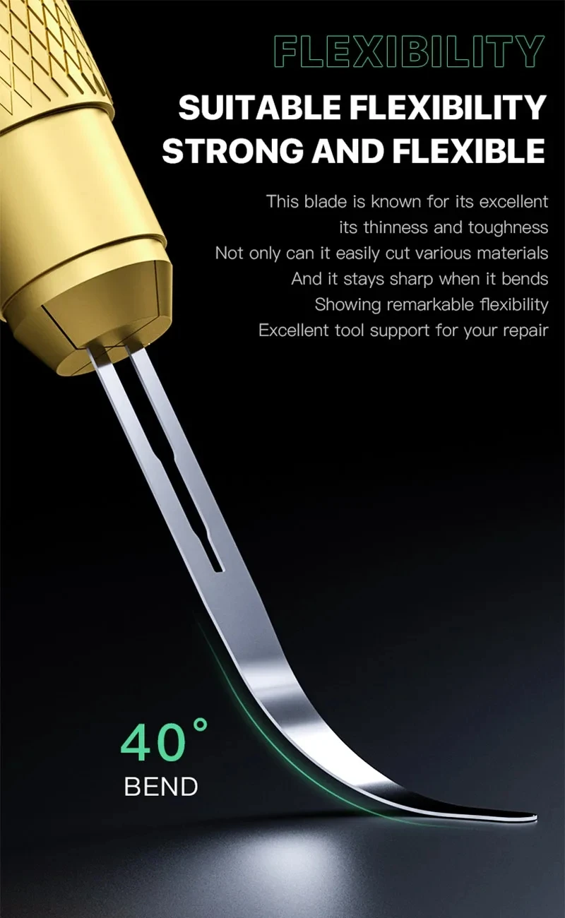 ميكانيكي 008 شفرة إزالة الصمغ الحادة إصلاح الهاتف المحمول شاشة LCD شفرة إزالة الصمغ الفولاذ المقاوم للصدأ إزالة سكين الغراء