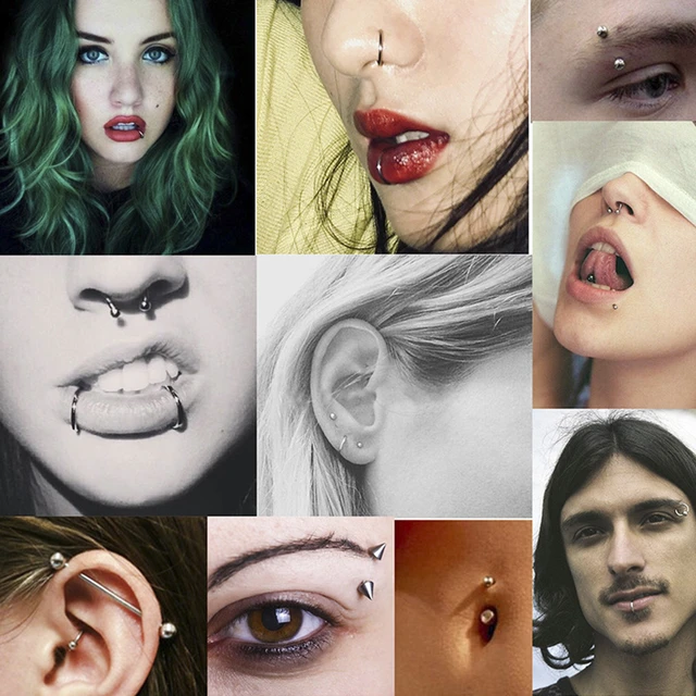 Septum Jewelry 16g 16g Stainless Steel Septum Nose Rings 100pcs Fashion Horseshoe Piercing Jewelry