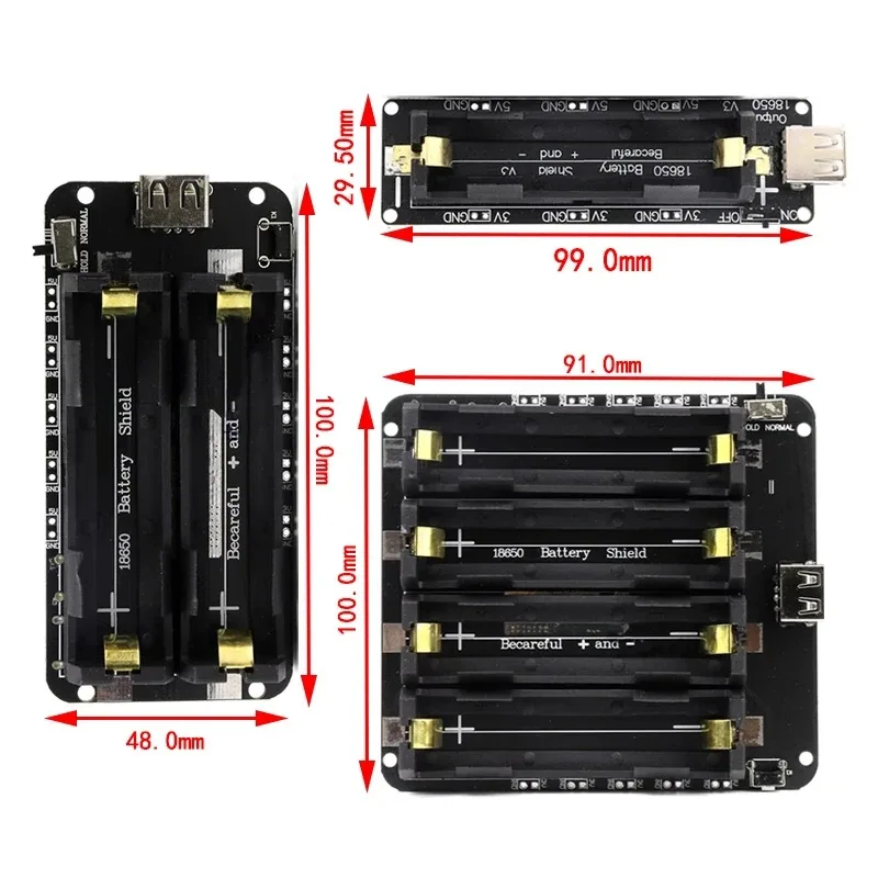 ESP32 1/2/4Road18650Scheda di espansione batteria al litioV8Scheda di espansione Power Bank Supporto batteria SMD