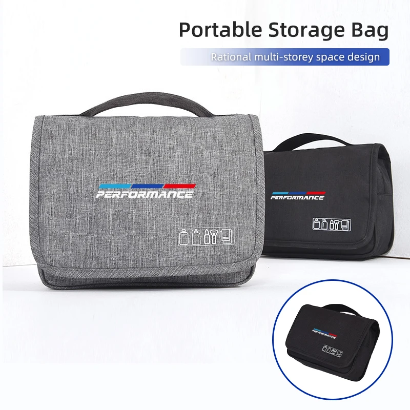 

Waterproof Car Logo Toiletry Bag Cosmetic Pouch Travel Organizer For F26 E90 E87 E36 I01 F25 F01 E70 E60 F44 E34 E39 E53 F10