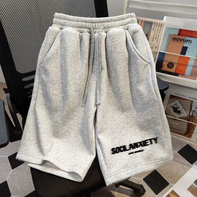 

Juspinice американские уличные шорты в стиле ретро с буквенным принтом для мужчин и женщин, летние свободные повседневные брюки, прямые брюки для пар