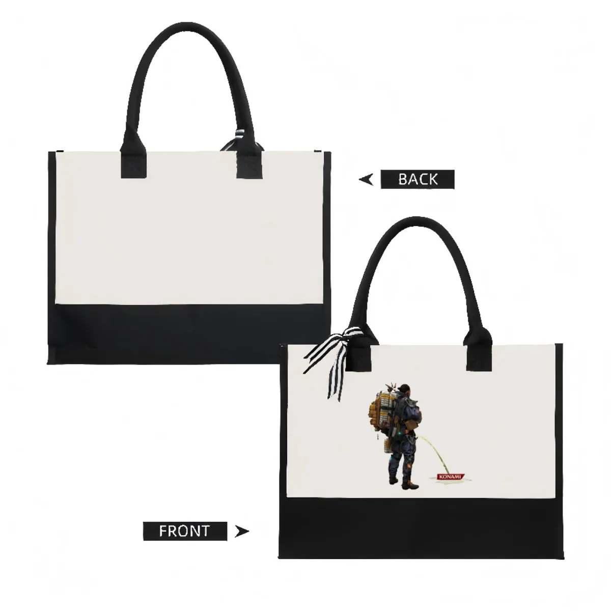 سام اذهب إلى الجحيم، كونامي! 2026 وصول جديد أزياء عملية واسعة قابلة لإعادة الاستخدام حمل حقيبة نمط طباعة 2 لهجة الثقيلة