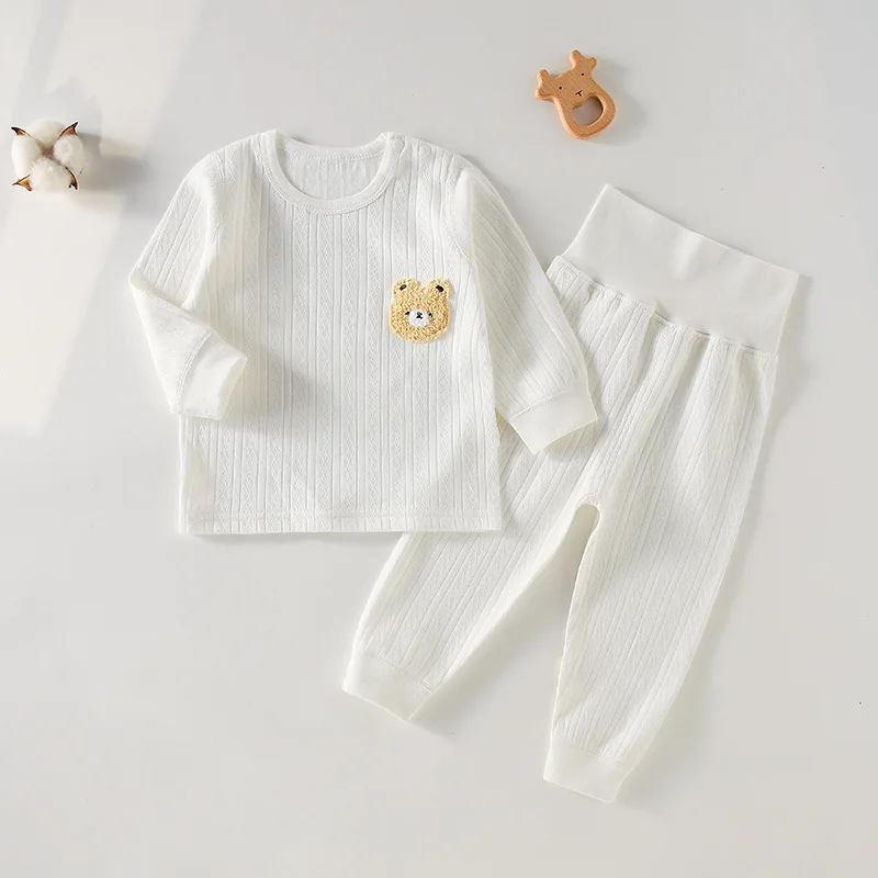 Children's 2-Piece Set Of Cotton Underwear Boneless A Baby Long-Sleeved Trousers Clothes Baby Clothing Homewear Pajamas Set