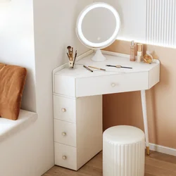 Nordic Corner White Dresser Mirror Set Girl Modern Vanity Toaletka do przechowywania kosmetyków Penteadeira Para Quarto Meble pokojowe