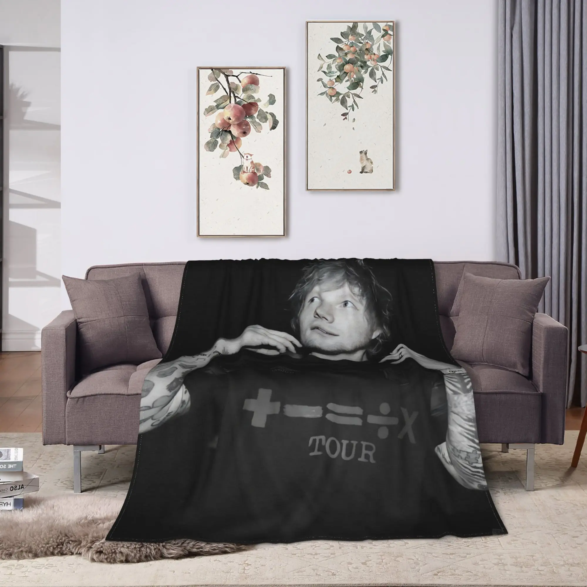 Warm Blankets Camping Ed Sheeran LOOP Tour Bedding Throws  Flannel Bedspread For Living Room Street Trend Sofa Bed Cover