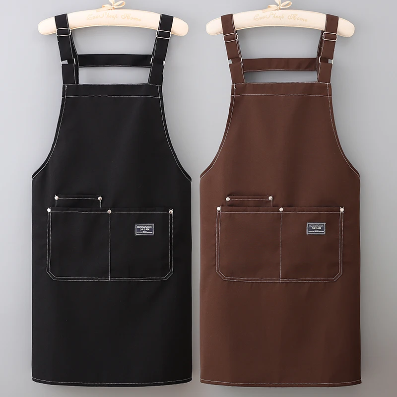 

Джинсовый фартук регулируемого размера, средней длины, кухонная спецодежда для домашнего использования и Tea op Fem Sle, прочный материал из холста