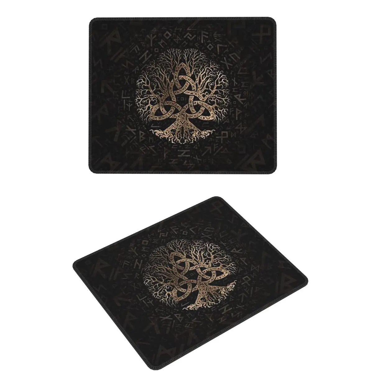 

Древо жизни с Triquetra на рисунке Futhark Коврик для мыши Компьютерная клавиатура Коврик для мыши Игровой ПК Ноутбук Настольный коврик Офисные настольные коврики