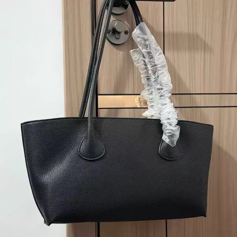 Women'S Tote Bags For Work - Minimalist Litchi Grain Faux Leather Ladies