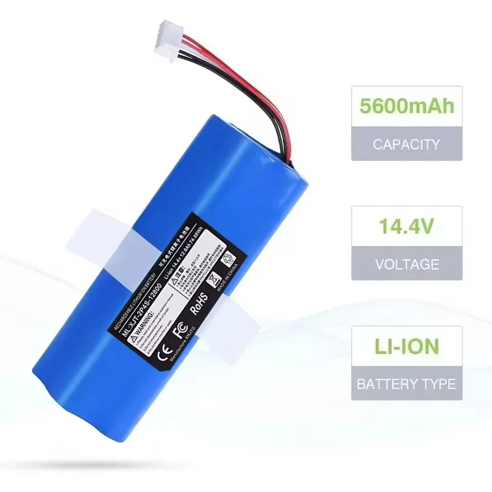 NEW For Ecovacs Deebot Ozmo T5 T8 T9 T10 T20 DLX11 DLX13 DLN12 X1 X1oni X1 Robot Vacuum Cleaner Battery, 14.4V 12800mAh