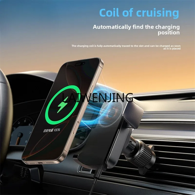 HLZ شاحن سيارة لاسلكي حامل هاتف محمول للسيارة متعدد الوظائف شحن سريع للغاية