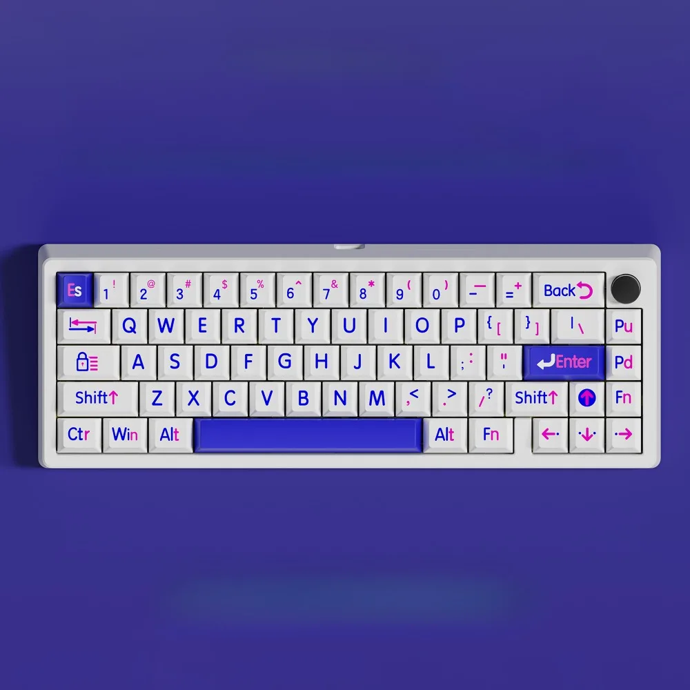 Imagem -02 - Echome-pbt Custom Grande Letter Keyboard Cap Grupo Klein Blue Keycap Cherry Profile Gaming Keycap para Teclado Mecânico 125key