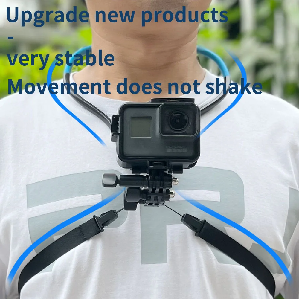 Крепление на шею для gopro, держатель на шею «свободные руки» для ленивых, носимый держатель для смартфона, Монтажный кронштейн для Xiaomi Samsung Insta360, аксессуары