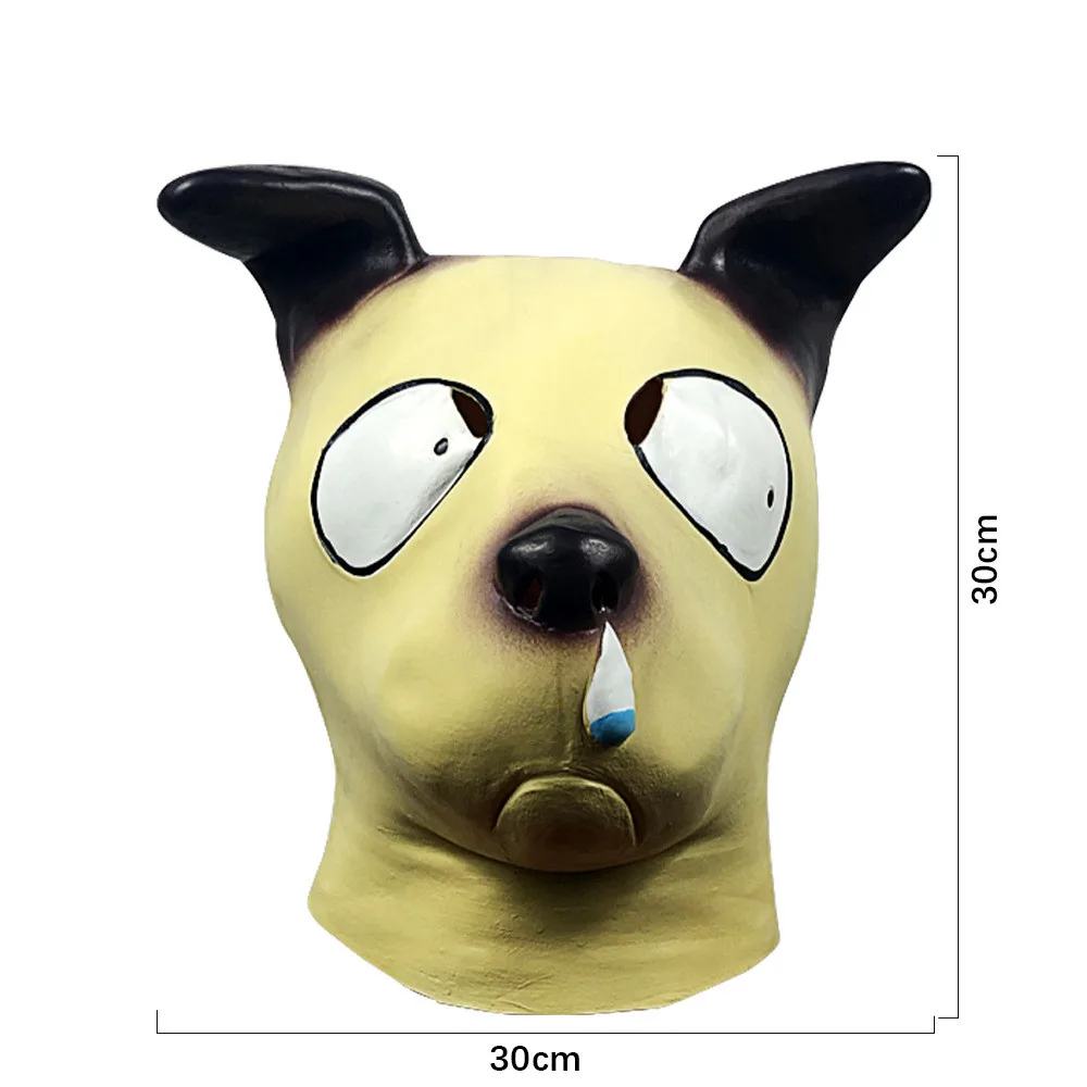 Hunde-Latexmaske Lustige Hunde-Vollkopfmaske Halloween-Maske – Detail 1