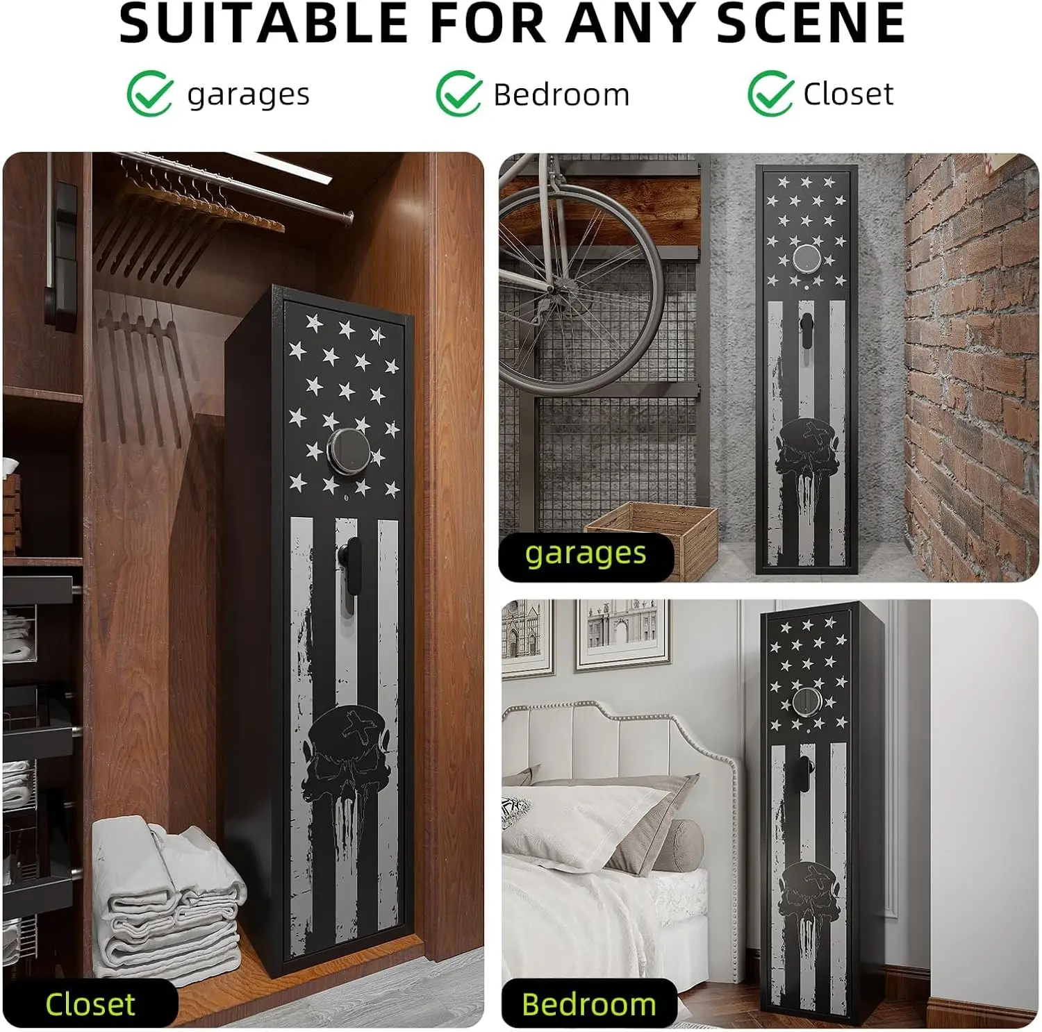 Gun Safe, Gun Safe for Rifles and Pistols, Gun Safe Clearance, Large Gun Safe for Home Rifles and Shotguns,Rifle Safe Electronic