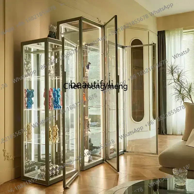 NQ52 Hot sales  Glass Display Cabinet Household Model Luxury Display Collection Cabinet with Light