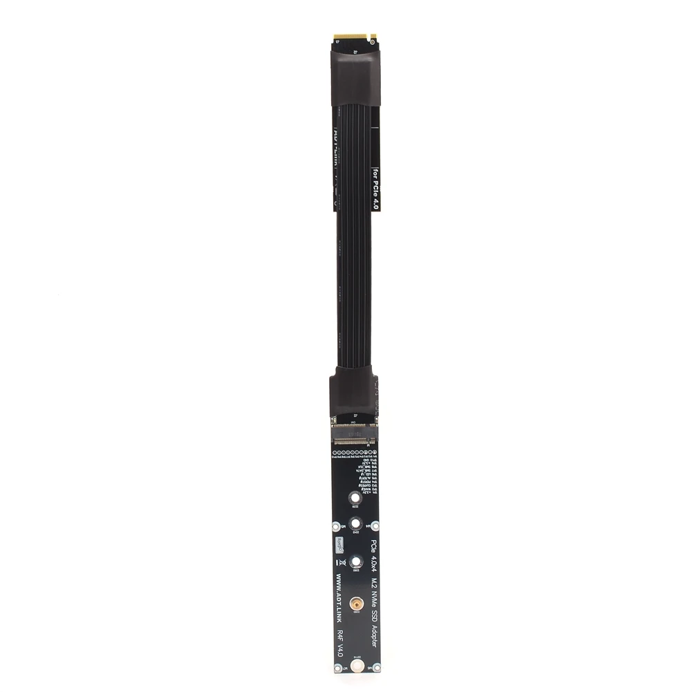 Riser M.2 For NGFF NVMe SSD 4.0 Extension Cable Solid State Drive M.2 To PCI-E 4.0 X4 64G/Bps M Key Riser Ribbon Extender