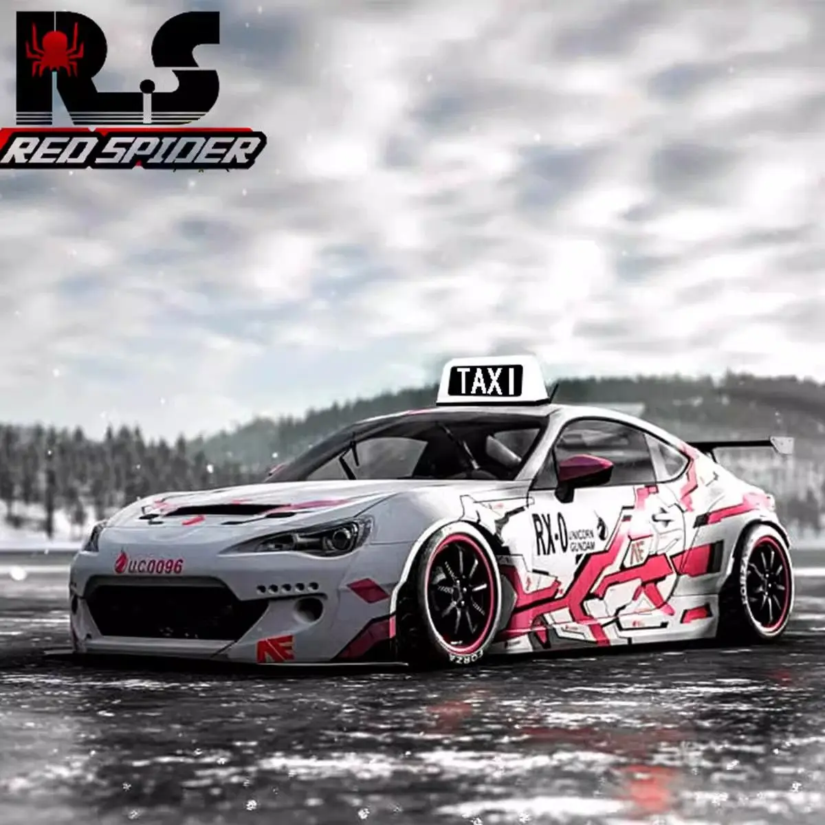 Symulacja LED - lampka dachowa taksówki, dekoracja do samochodów RC 1/10, samochodów driftowych, TRX4 Defender, Bronco, AXIAL SCX10, RC4WD D90, TT02, CC01